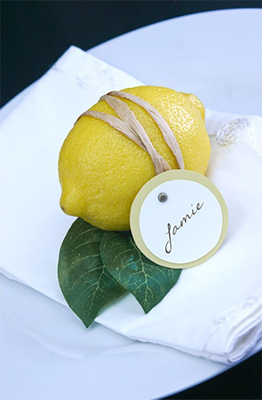 Tableart – Lemon place card | Table Art - Art de la Table
